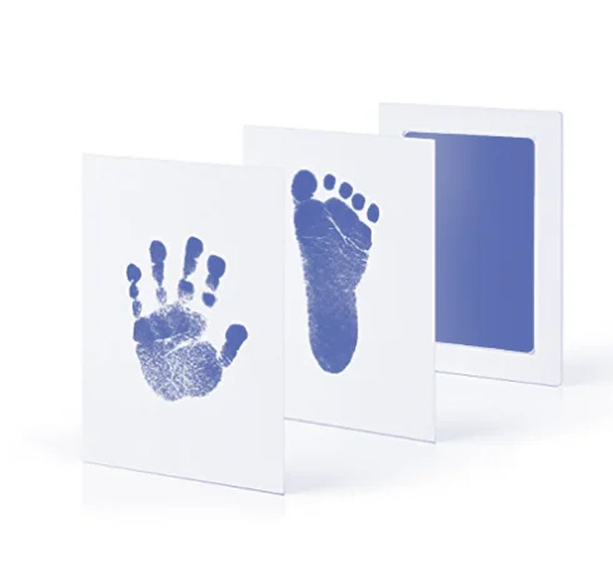 Baby Care Non-Toxic Baby Handprint Footprint Imprint Kit Baby Souvenirs Newborn Footprint Ink Pad Infant Tooth Mini Box Gifts