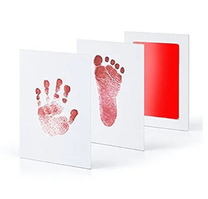 Baby Care Non-Toxic Baby Handprint Footprint Imprint Kit Baby Souvenirs Newborn Footprint Ink Pad Infant Tooth Mini Box Gifts